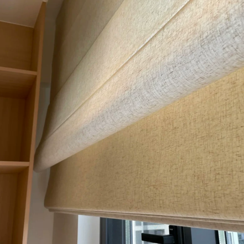 Custom Waterproof Sun-Resistant Roller Shades, Manual Silent Blinds for Kitchen, Bedroom, Balcony & Washroom